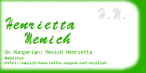 henrietta menich business card